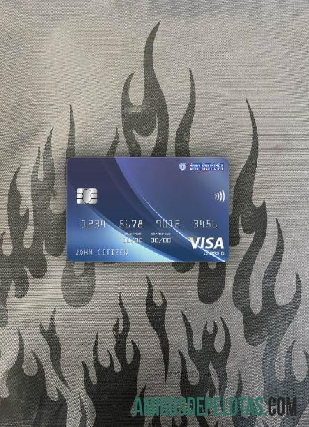 Nepal Bank Nepal Visa Classic Card Photolook Frente exemplo real